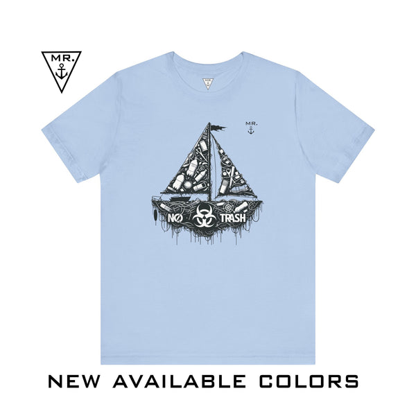 NO Trash in the Ocean Unisex Nautical Jersey Tee, Premium T-shirt